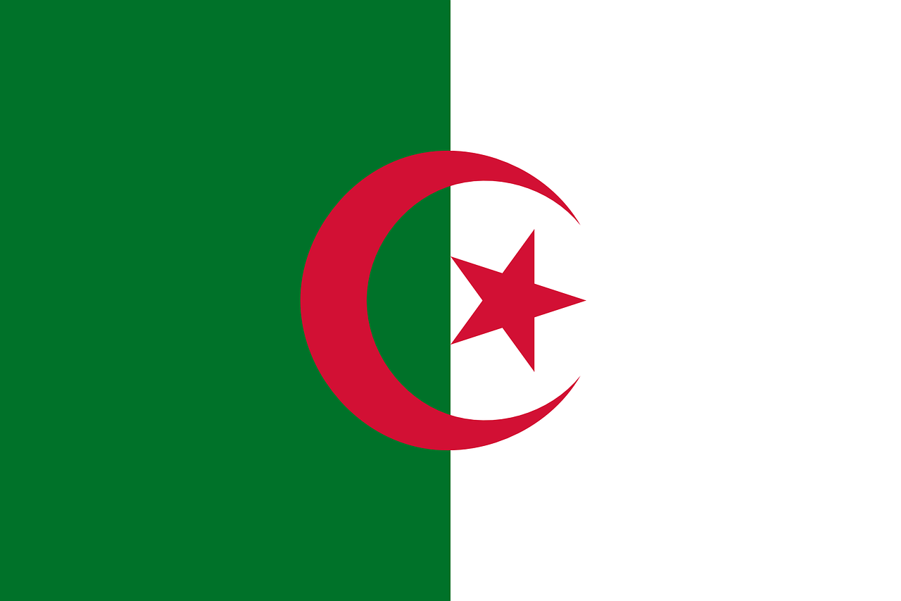flag, algeria, green