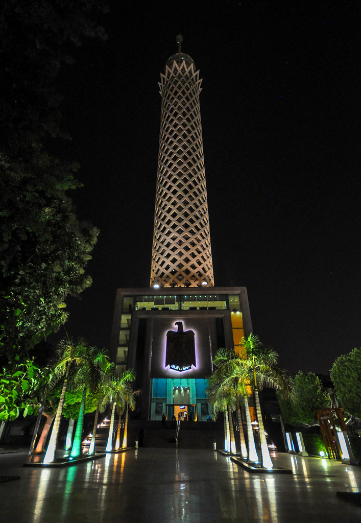 Cairo Tower at night (187m. high)
